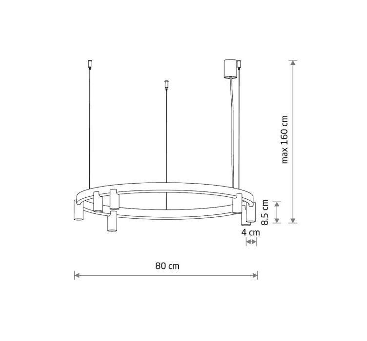 Люстра Nowodvorski 12285 Fourty Round GU10 R35+LED 7+6x10W+9W 3000K 710Lm IP20 чорна10